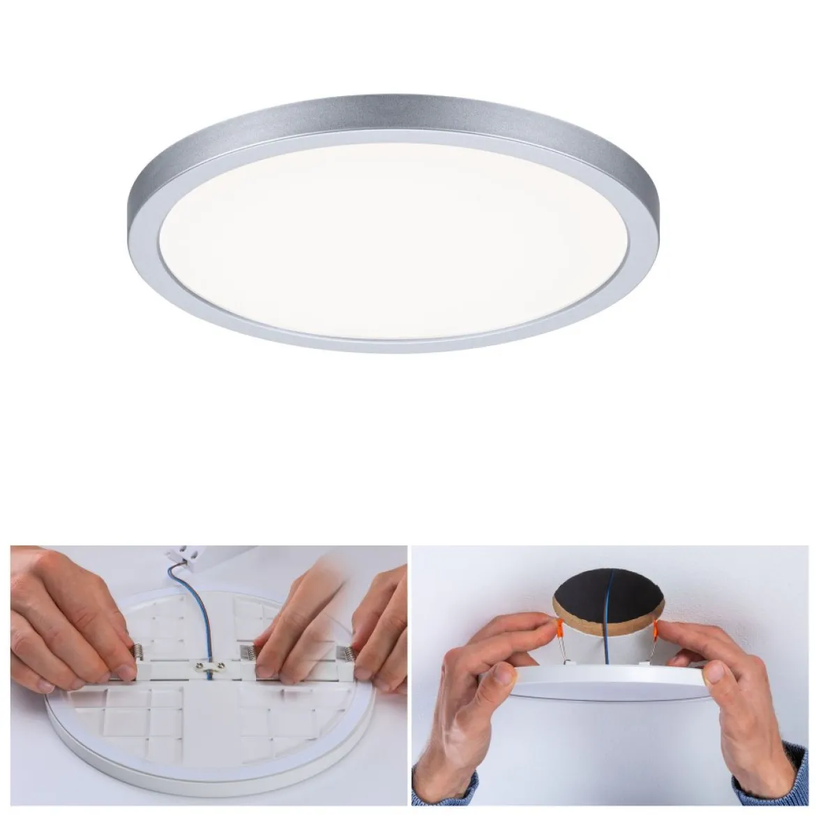 Paulmann No. 93038 LED Einbaupanel Areo VariFit IP44 rund 175mm Chrom matt 4000K