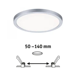 Paulmann No. 93038 LED Einbaupanel Areo VariFit IP44 rund 175mm Chrom matt 4000K