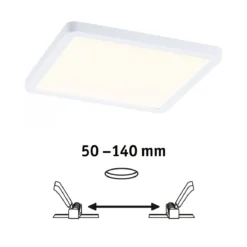 Paulmann No. 93040 LED Einbaupanel Areo VariFit IP44 eckig 175mm Weiß 3000K