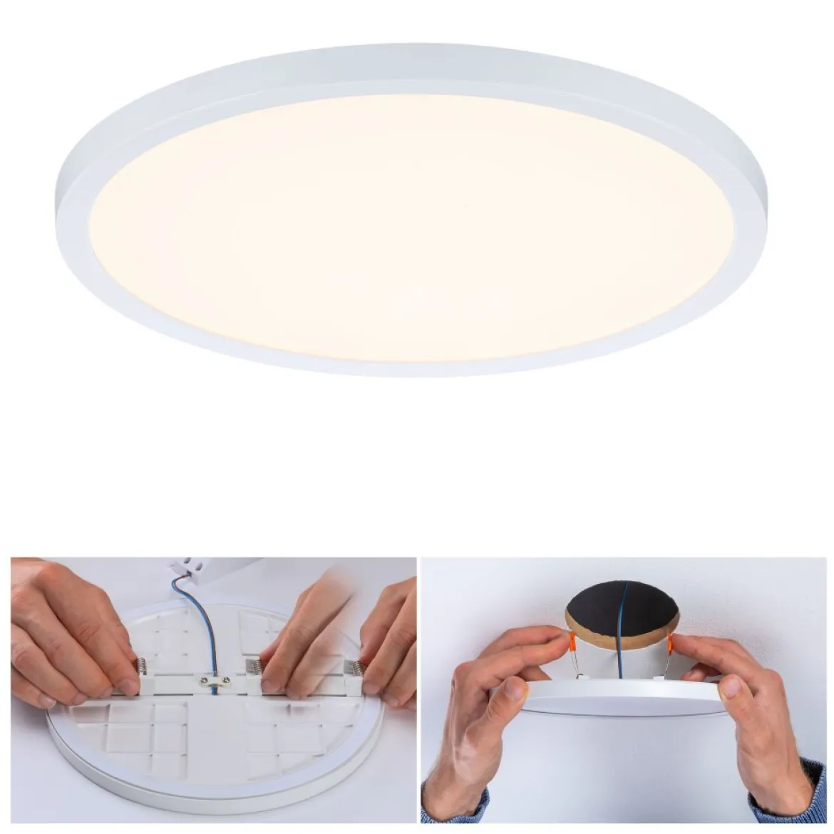 Paulmann No. 93050 LED Einbaupanel Areo VariFit Weiß IP44 3-Stufen-dimmbar 230mm