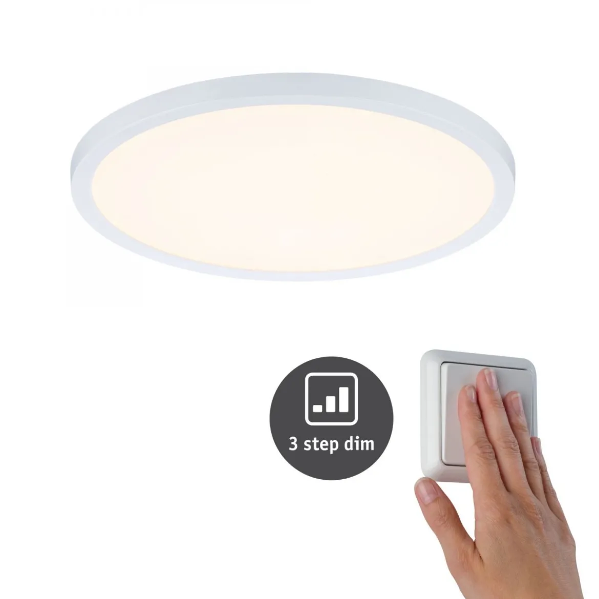 Paulmann No. 93050 LED Einbaupanel Areo VariFit Weiß IP44 3-Stufen-dimmbar 230mm