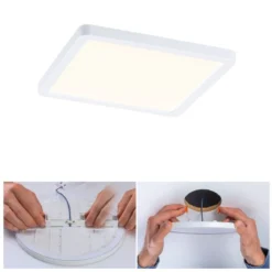 Paulmann No. 93053 LED Einbaupanel Areo VariFit eckig IP44 3-Stufen-dimmbar 175mm 3000K