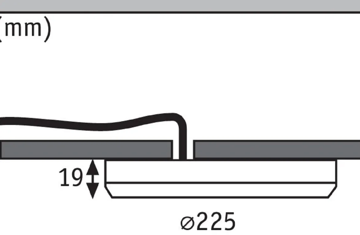 Paulmann No. 95391 LED Einbaupanel Cover-it mit Sensor rund 225mm 4000K