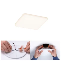 Paulmann No. 92394 LED Einbaupanel Veluna VariFit IP44 125x125mm 3.000K Satin