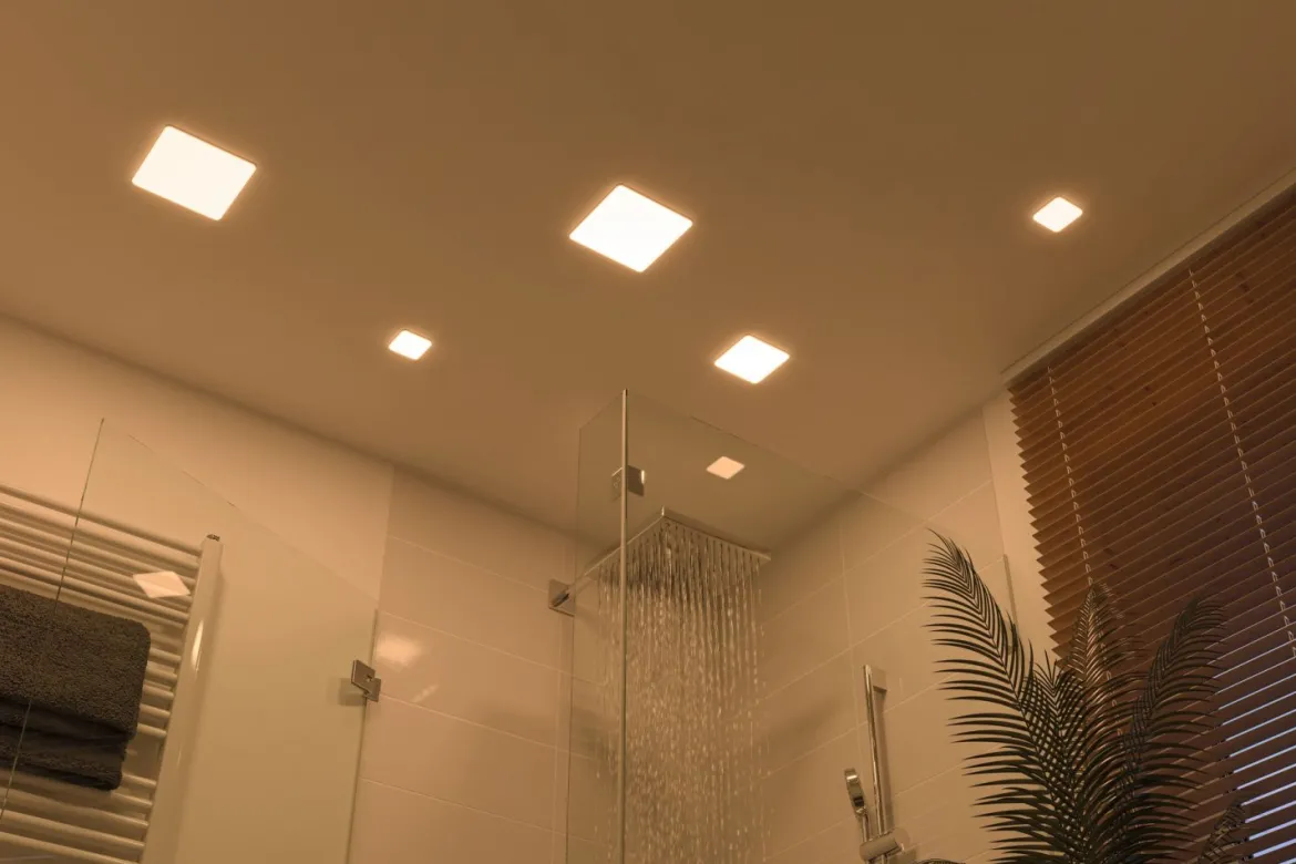 Paulmann No. 92394 LED Einbaupanel Veluna VariFit IP44 125x125mm 3.000K Satin