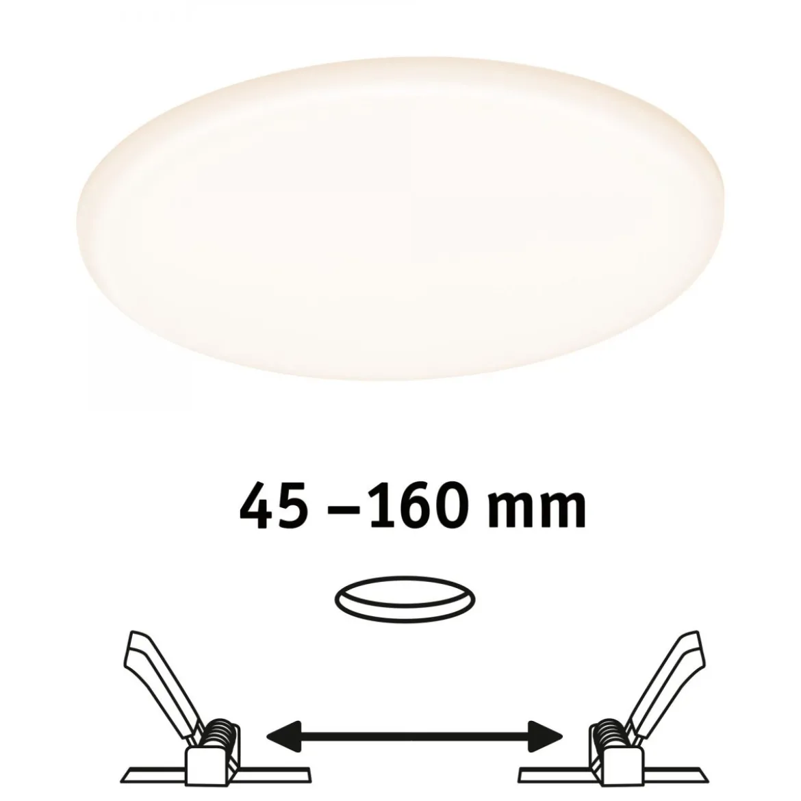 Paulmann No. 92389 LED Einbaupanel Veluna VariFit IP44 185mm 17W 3.000K