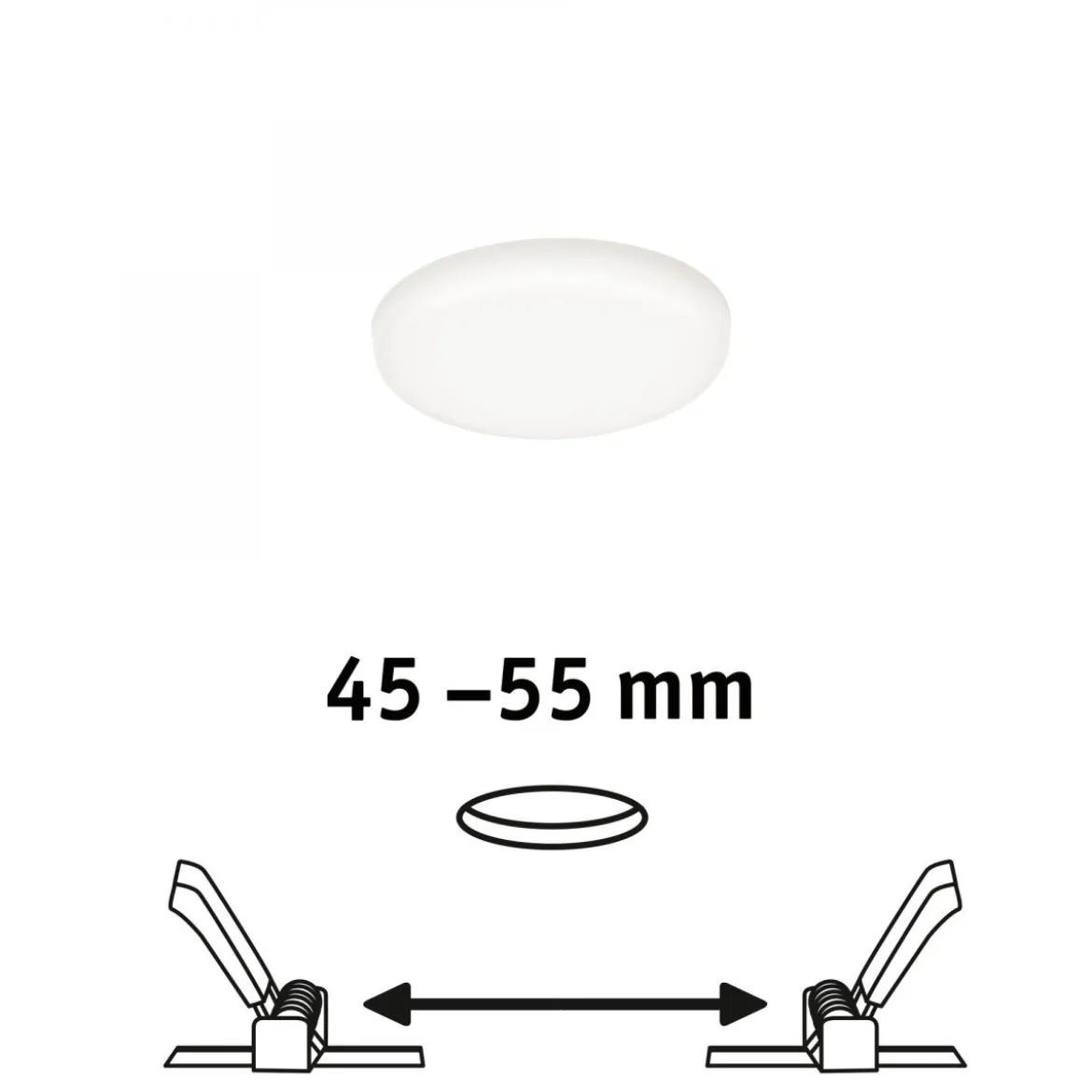 Paulmann No. 92390 LED Einbaupanel Veluna VariFit IP44 75mm 4.000K