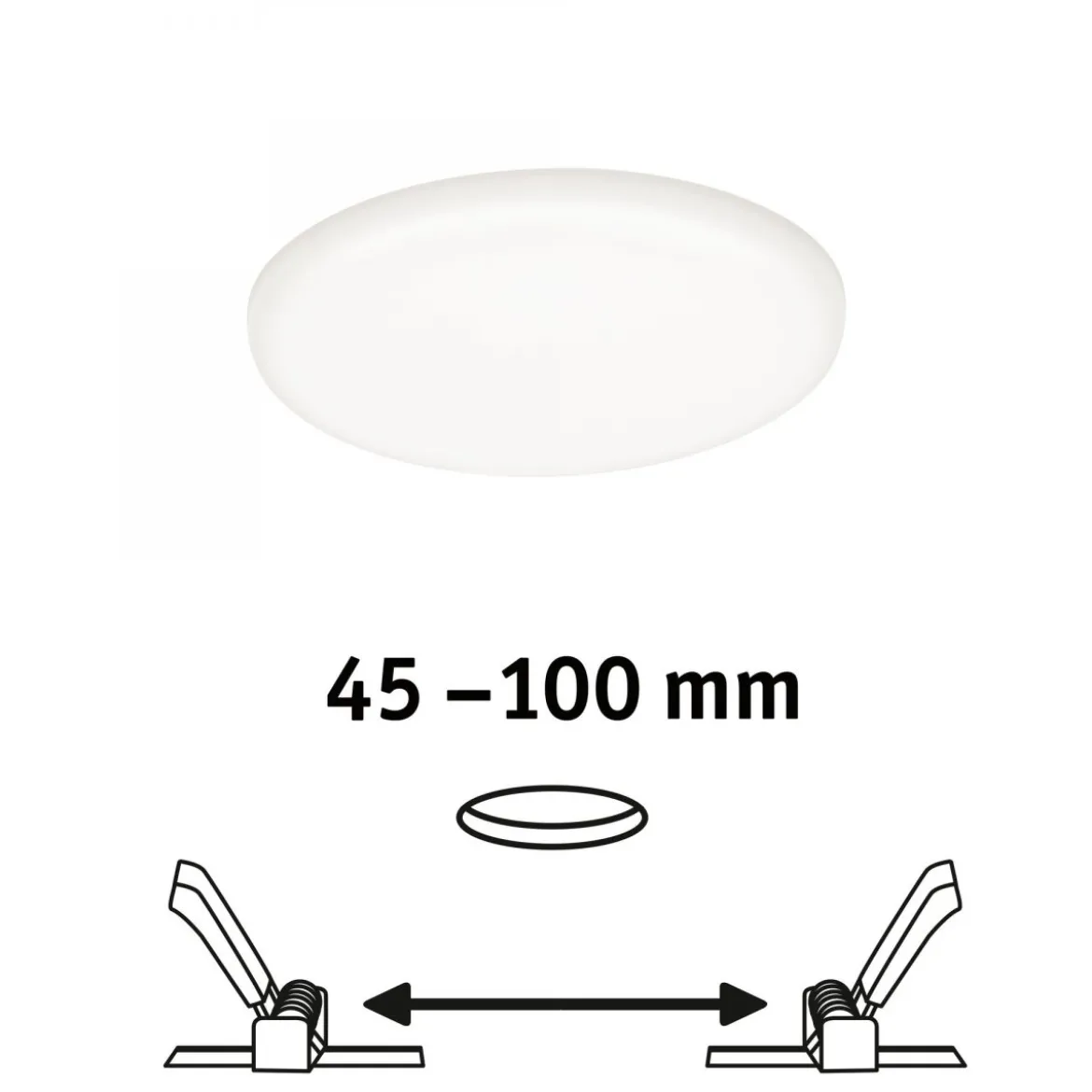 Paulmann No. 92391 LED Einbaupanel Veluna VariFit IP44 125mm 4.000K