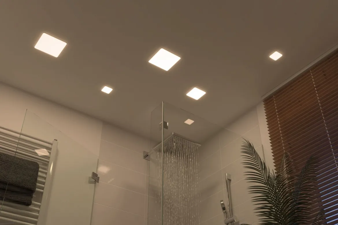 Paulmann No. 92396 LED Einbaupanel Veluna VariFit IP44 75x75mm 4.000K Satin