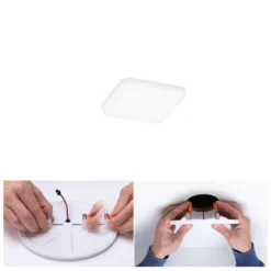 Paulmann No. 92396 LED Einbaupanel Veluna VariFit IP44 75x75mm 4.000K Satin