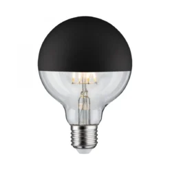 Paulmann No. 28676 LED Globe 95 Kopfspiegel Schwarzmatt 6,5W E27 Warmweiß