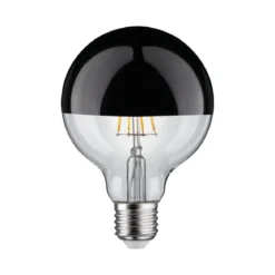 Paulmann No. 28677 LED Globe 95 Kopfspiegel Schwarzchrom 6,5W E27 Warmweiß