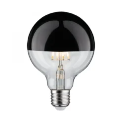 Paulmann No. 28677 LED Globe 95 Kopfspiegel Schwarzchrom 6,5W E27 Warmweiß