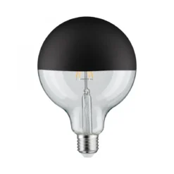 Paulmann No. 28679 LED Globe 125 Kopfspiegel Schwarzmatt 6,5W E27 Warmweiß