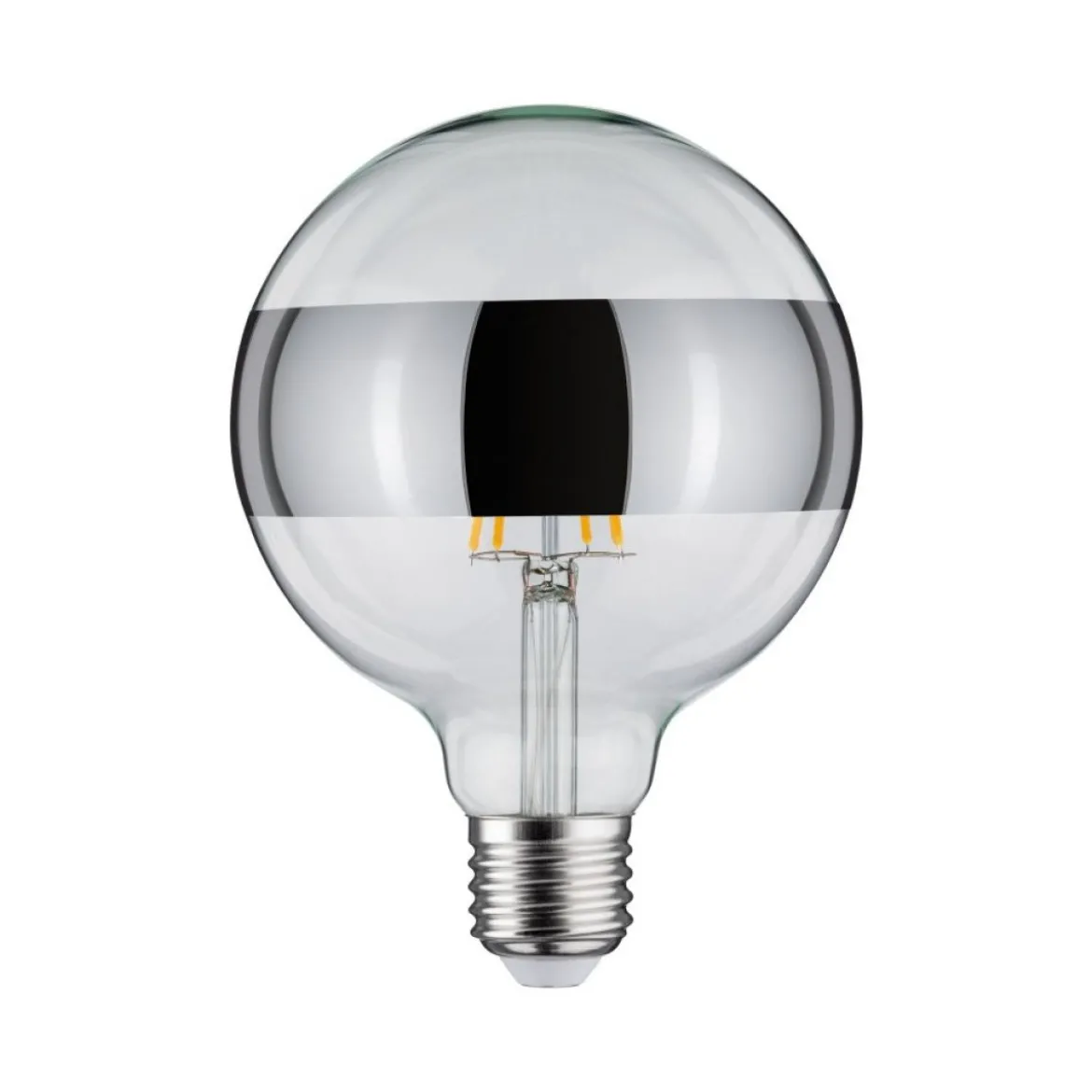 Paulmann No. 28681 LED Globe 125 Ringspiegel Silber 6,5W E27 Warmweiß