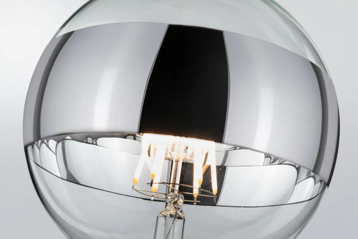 Paulmann No. 28681 LED Globe 125 Ringspiegel Silber 6,5W E27 Warmweiß