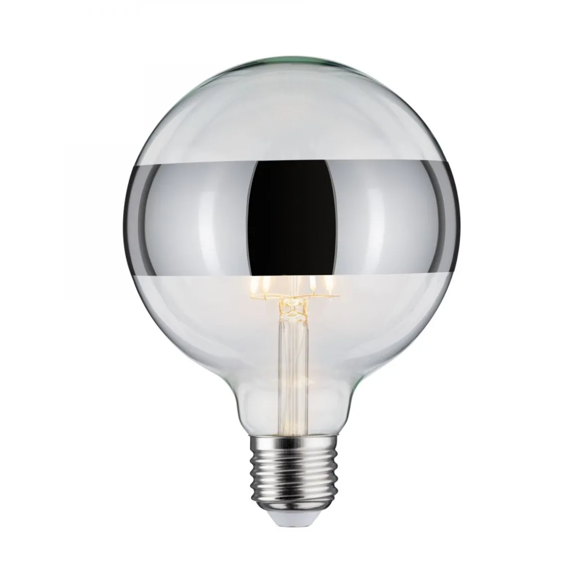 Paulmann No. 28681 LED Globe 125 Ringspiegel Silber 6,5W E27 Warmweiß