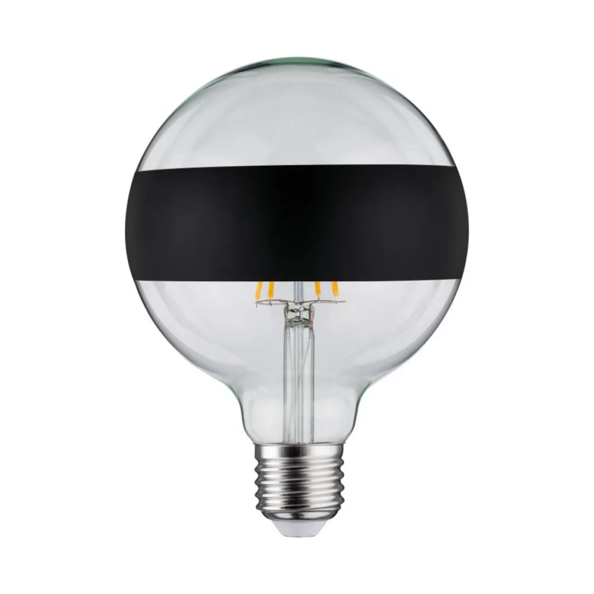 Paulmann No. 28682 LED Globe 125 Ringspiegel Schwarz matt 6,5W E27 Warmweiß