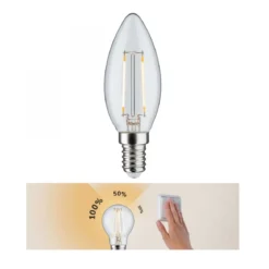 Paulmann No. 28572 LED Kerze 2,7W E14 Klar 230 V Warmweiß 3-Stufen dimmbar