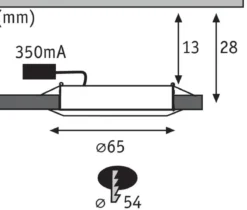 Paulmann No. 99921  LED Möbeleinbauleuchten-Set  Weiß matt, 2er Set