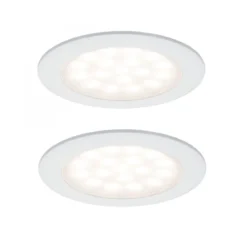 Paulmann No. 99921 LED Möbeleinbauleuchten-Set Weiß matt, 2er Set