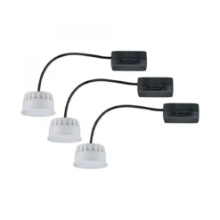 Paulmann No. 92473 LED Modul Einbauleuchte Choose Coin 3er-Set 2700K Satin