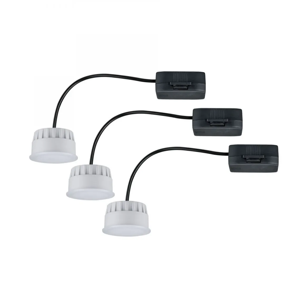 Paulmann No. 92473 LED Modul Einbauleuchte Choose Coin 3er-Set 2700K Satin