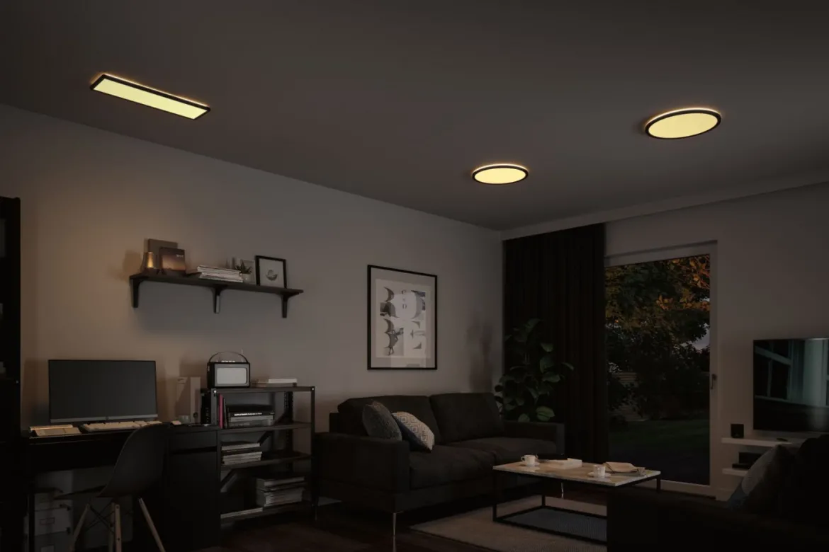 Paulmann No. 71002 LED Panel Atria Shine 420x420mm 3000K 22W Schwarz dimmbar