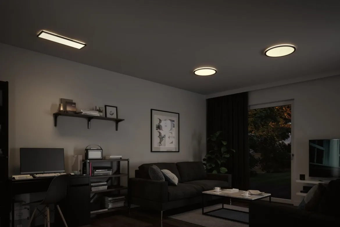 Paulmann No. 71013 LED Panel Atria Shine 420mm 4000K 22W Schwarz dimmbar