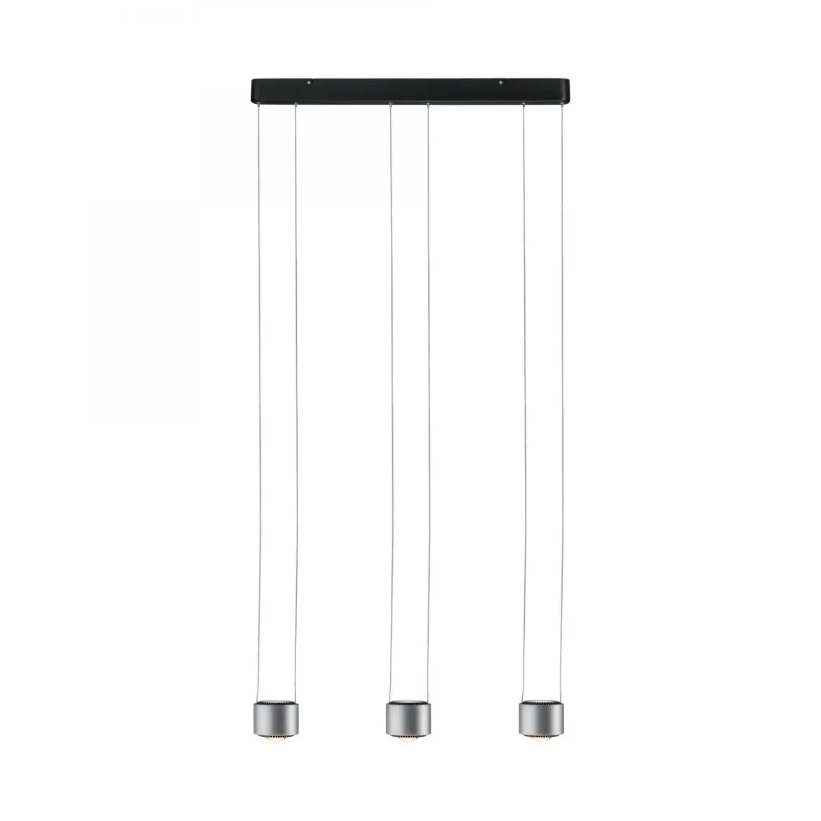 Paulmann No. 79720 LED Pendelleuchte Aldan 3x9 W dimmbar Schwarz Alu gebürstet