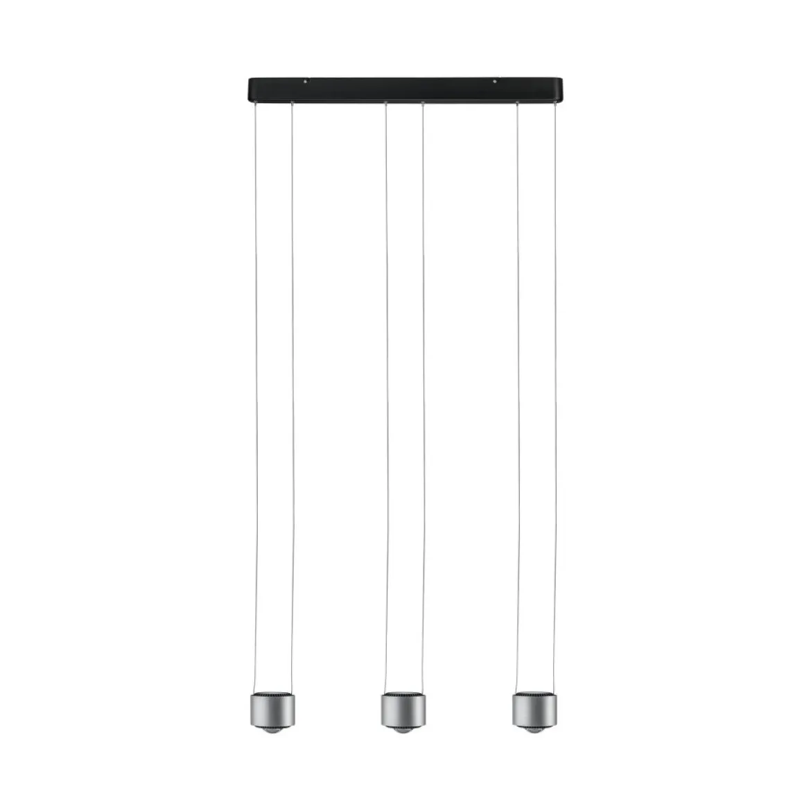 Paulmann No. 79720 LED Pendelleuchte Aldan 3x9 W dimmbar Schwarz Alu gebürstet