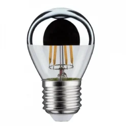Paulmann No. 28668 LED Retro-Tropfen 4,8W E27 Kopfspiegel Silber Warmweiß dimmbar