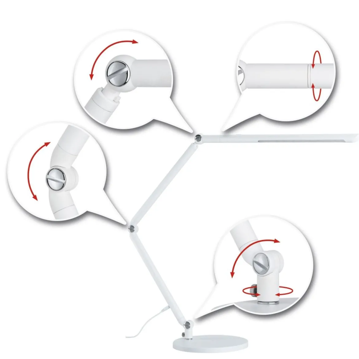 Paulmann No. 78911 LED Schreibtischleuchte FlexBar Weiß 10,6W WhiteSwitch 3.000K