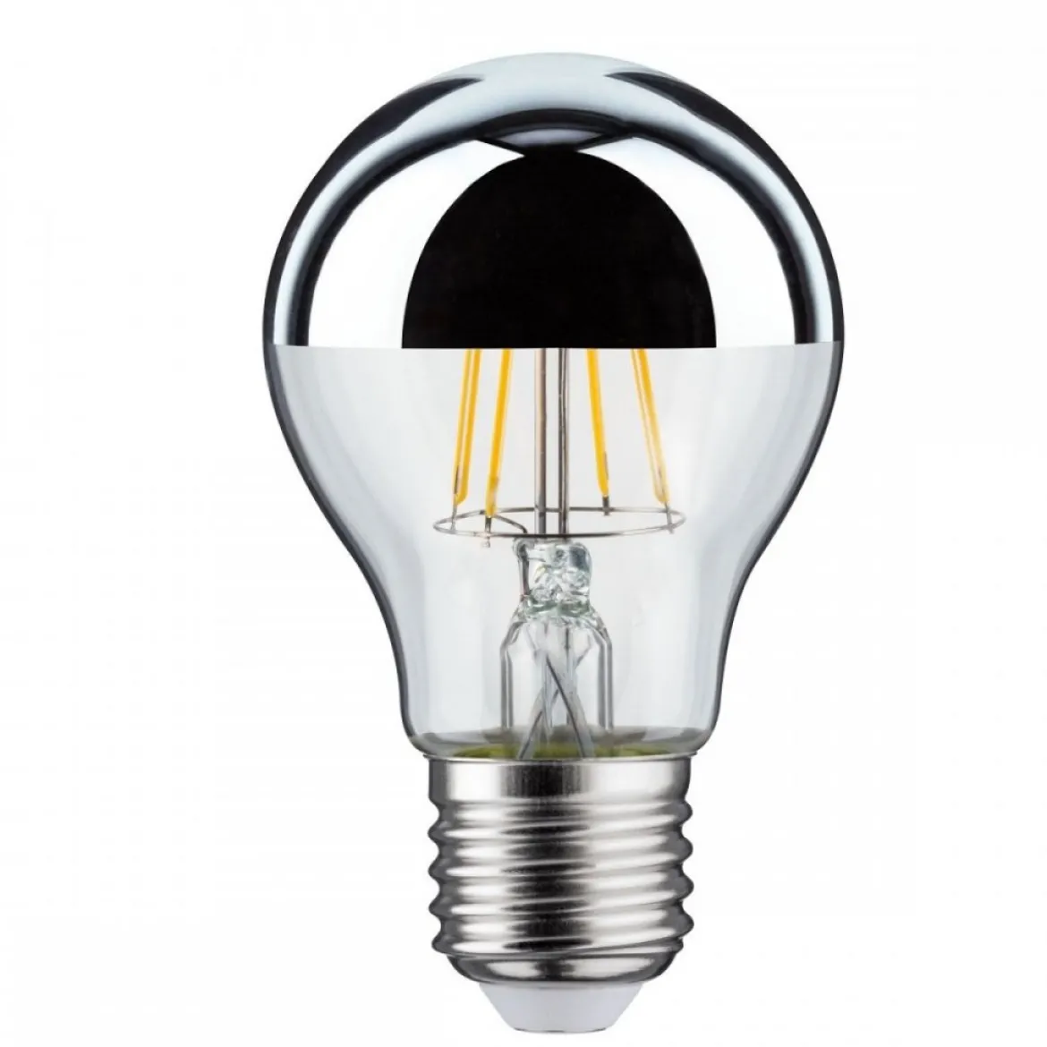 Paulmann No. 28670 LED Standardform 6,5W E27 Kopfspiegel Silber Warmweiß