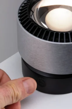 Paulmann No. 79718 LED Tischleuchte Aldan 3,5 W dimmbar Schwarz Alu gebürstet