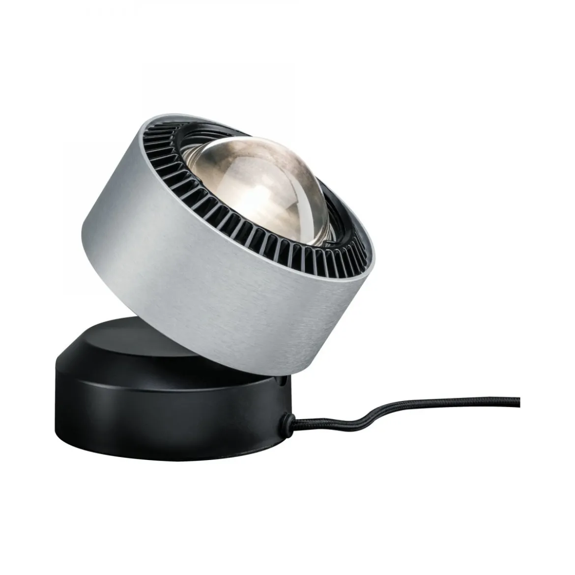 Paulmann No. 79718 LED Tischleuchte Aldan 3,5 W dimmbar Schwarz Alu gebürstet