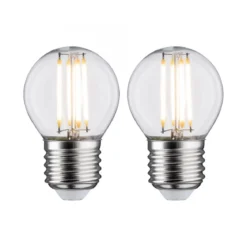Paulmann No. 28640 LED Tropfen 5 Watt E27 Warmweiß Klar 2er Set