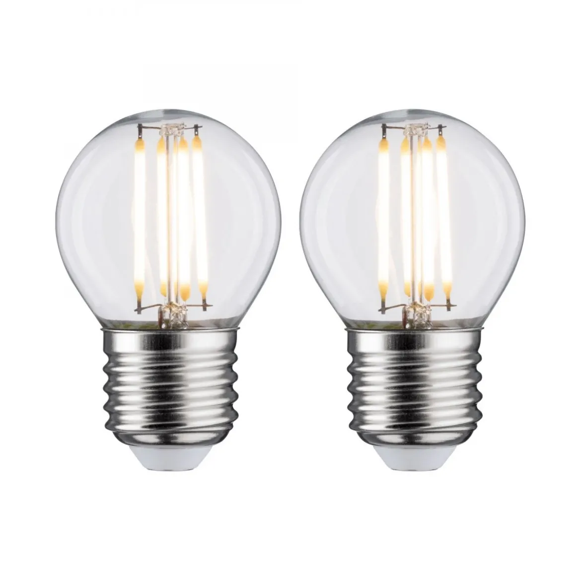 Paulmann No. 28640 LED Tropfen 5 Watt E27 Warmweiß Klar 2er Set
