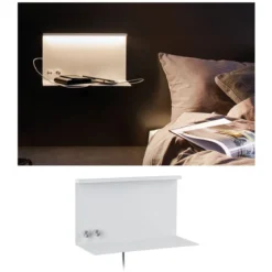 Paulmann No. 78919 LED Wandleuchte mit Ablage Jarina 4,5W & 1,6W Weiß