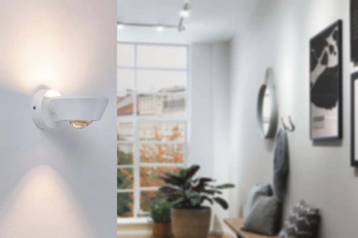 Paulmann No. 70946 LED Wandleuchte Sabik Weiß matt, dimmbar IP44