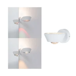 Paulmann No. 70946 LED Wandleuchte Sabik Weiß matt, dimmbar IP44