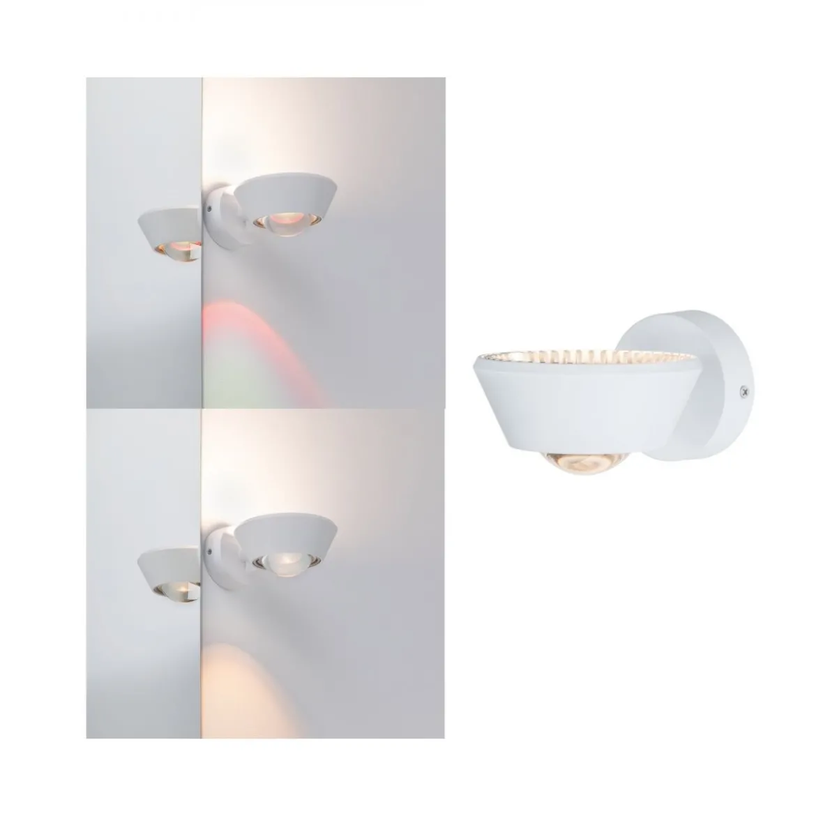 Paulmann No. 70946 LED Wandleuchte Sabik Weiß matt, dimmbar IP44