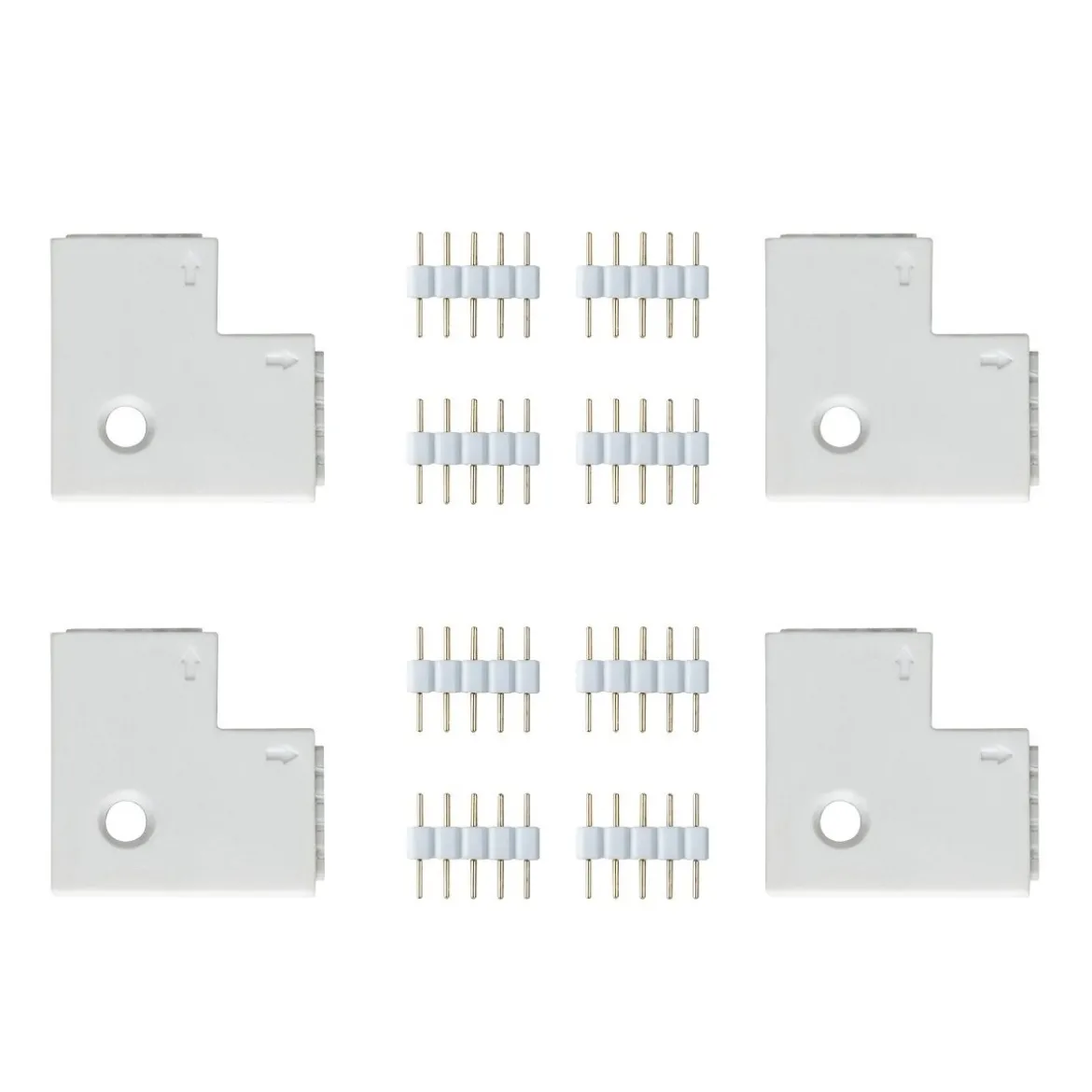 Paulmann No. 70616 MaxLED Eckverbinder 90° Weiß 4er-Pack inkl. 8 Steckverbinder