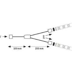 Paulmann No. 79813 MaxLED Y-Splitter 1 zu 2 Verteilung 30 cm Weiß