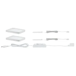 Paulmann No. 93583 Möbel Aufbauleuchte LED Vane eckig 2er-Set inklusive LED-Modul