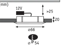 Paulmann No. 98449 Möbeleinbauleuchte Micro Line Structure Eisen gebürstet