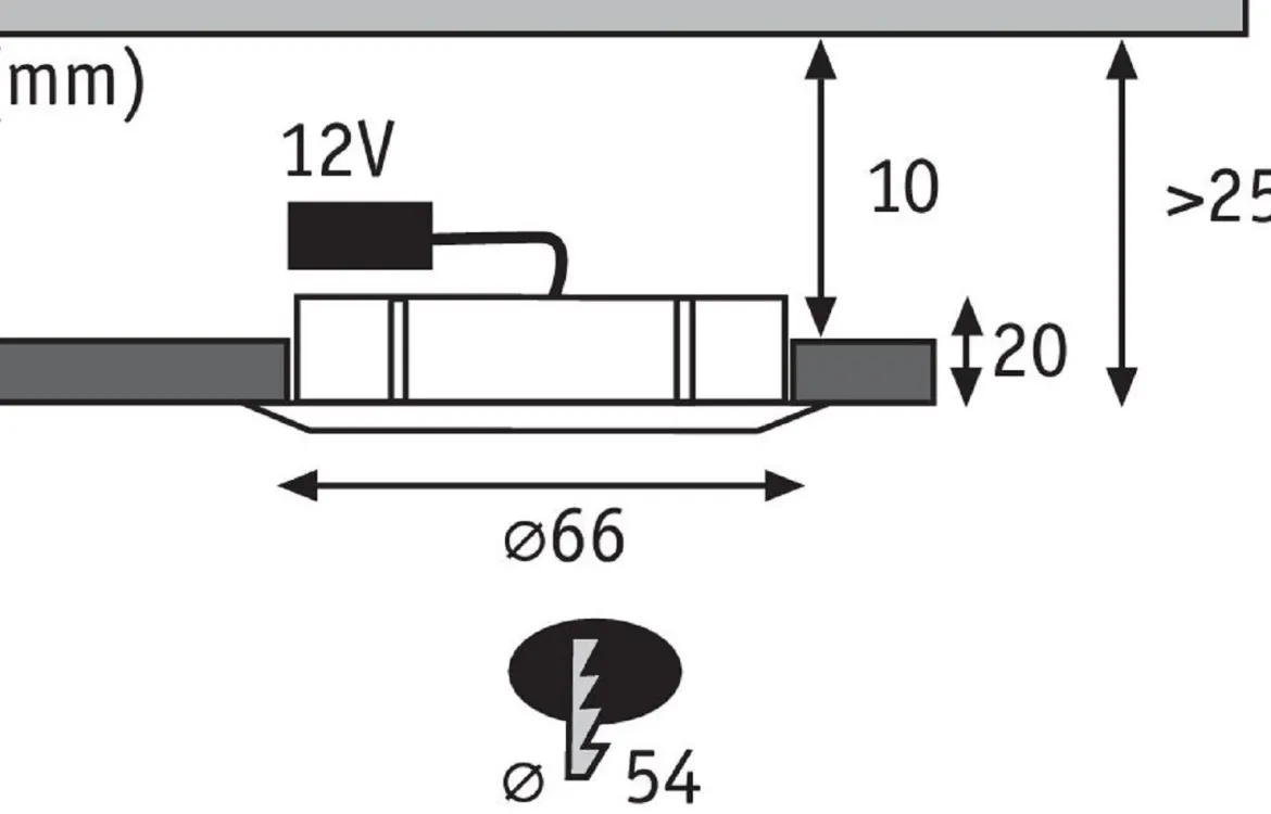 Paulmann No. 98462 Möbeleinbauleuchte Micro Line Structure Chrom