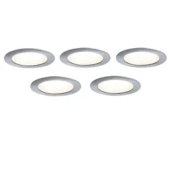 Paulmann No. 93586 Möbeleinbauleuchten-Set Micro Line Mini Eisen gebürstet 5er Set