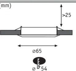 Paulmann No. 93553 Möbeleinbauleuchten-Set Micro Line LED Eisen gebürstet, 3er Set