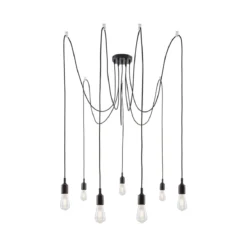 Paulmann No. 50390 Pendelleuchte Neordic Ketil 7-flammig E27 max. 20W Schwarz